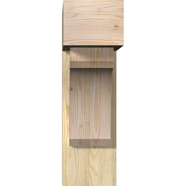 Legacy Block Rough Sawn Bracket W/ Offset Brace, Douglas Fir, 8W X 22D X 26H